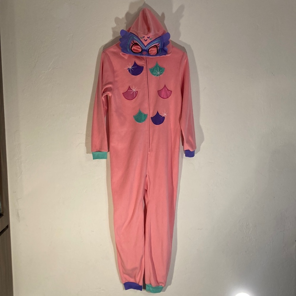 Girls Large (10/12) Cat & Jack Sleepwear Onesie with Mask Hood